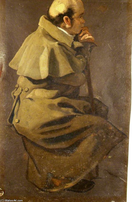 WikiOO.org - Encyclopedia of Fine Arts - Lukisan, Artwork George Harvey - Man In A Cloak
