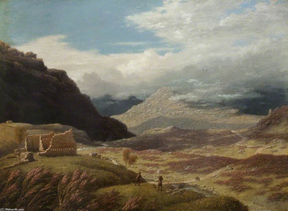 WikiOO.org - Encyclopedia of Fine Arts - Maleri, Artwork George Harvey - Rob Roy's Castle, Scotland