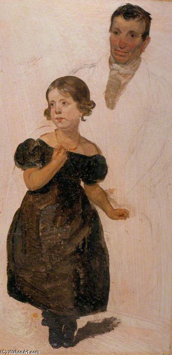 WikiOO.org - Encyclopedia of Fine Arts - Maleri, Artwork George Harvey - Study Of A Young Lassie