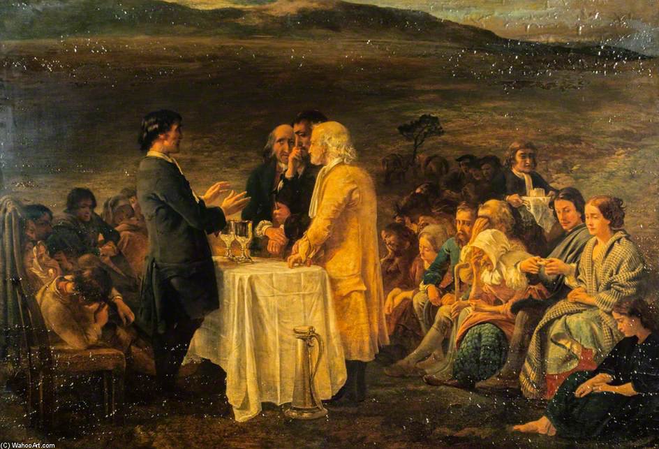 Wikioo.org - The Encyclopedia of Fine Arts - Painting, Artwork by George Harvey - The Covenanters' Communion