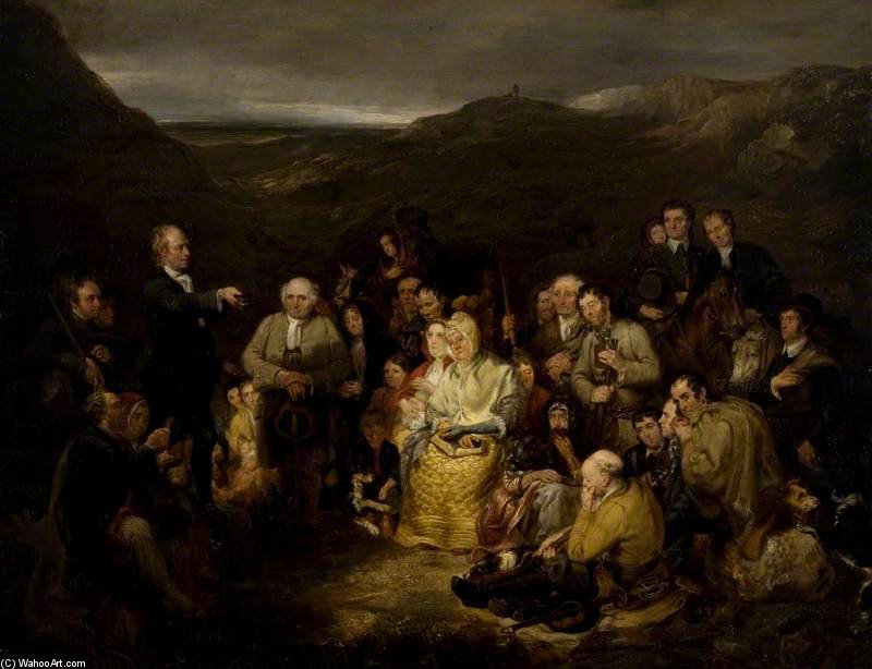 Wikioo.org - The Encyclopedia of Fine Arts - Painting, Artwork by George Harvey - The Covenanters' Preaching