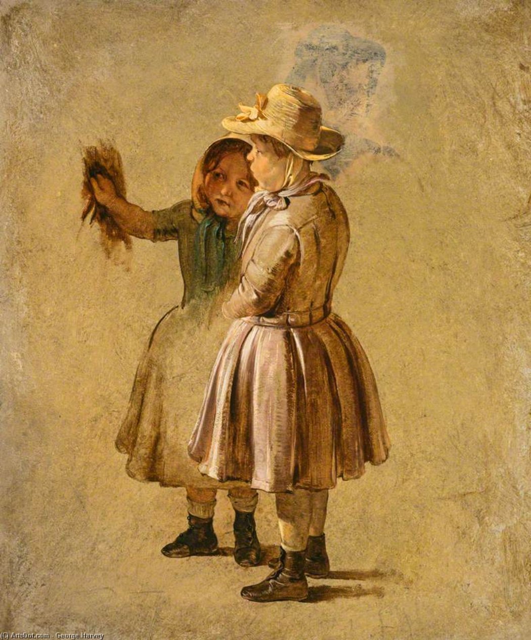 Wikioo.org - The Encyclopedia of Fine Arts - Painting, Artwork by George Harvey - Two Children