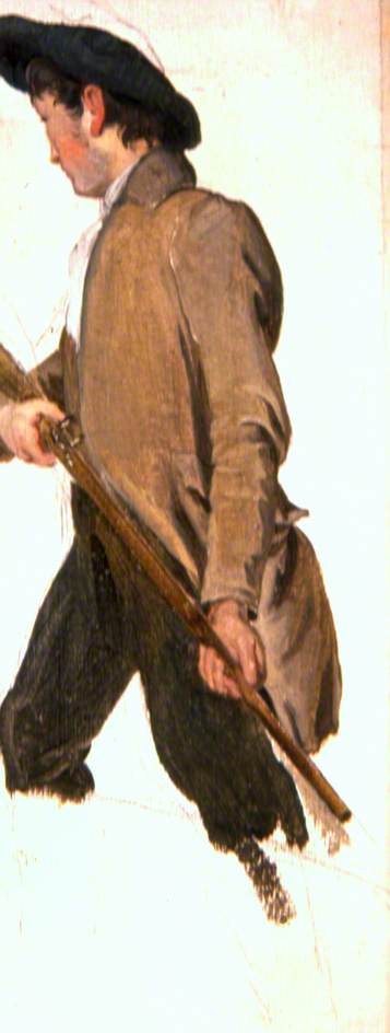 WikiOO.org - Encyclopedia of Fine Arts - Maľba, Artwork George Harvey - Young Man With A Gun