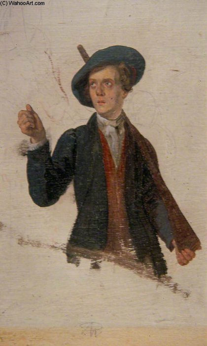 WikiOO.org - Енциклопедия за изящни изкуства - Живопис, Произведения на изкуството George Harvey - Young Man With A Musket
