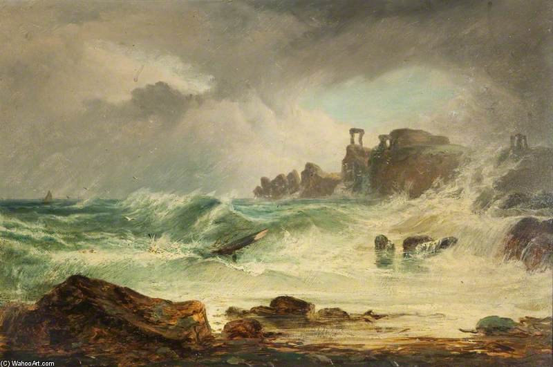 WikiOO.org - Encyclopedia of Fine Arts - Maalaus, taideteos Horatio Mcculloch - Dunbar Castle