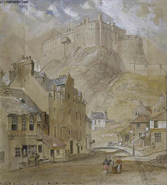 WikiOO.org - אנציקלופדיה לאמנויות יפות - ציור, יצירות אמנות Horatio Mcculloch - Edinburgh Castle