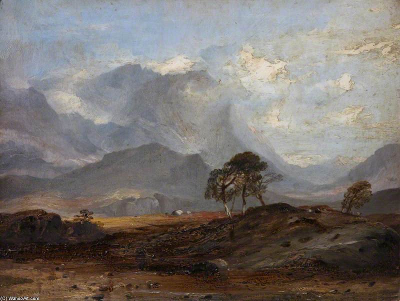 Wikioo.org - The Encyclopedia of Fine Arts - Painting, Artwork by Horatio Mcculloch - Highland Landscape, Glencoe