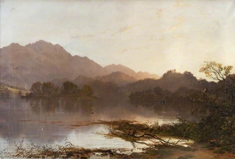 Wikioo.org - สารานุกรมวิจิตรศิลป์ - จิตรกรรม Horatio Mcculloch - Loch Achray, Evening