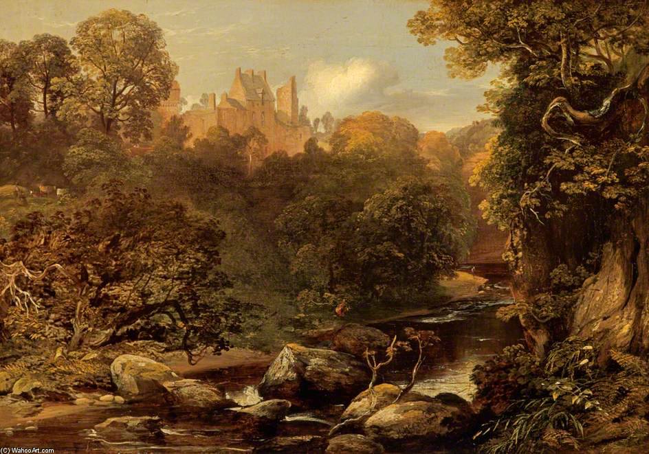 Wikioo.org - The Encyclopedia of Fine Arts - Painting, Artwork by Horatio Mcculloch - Rosslyn Castle