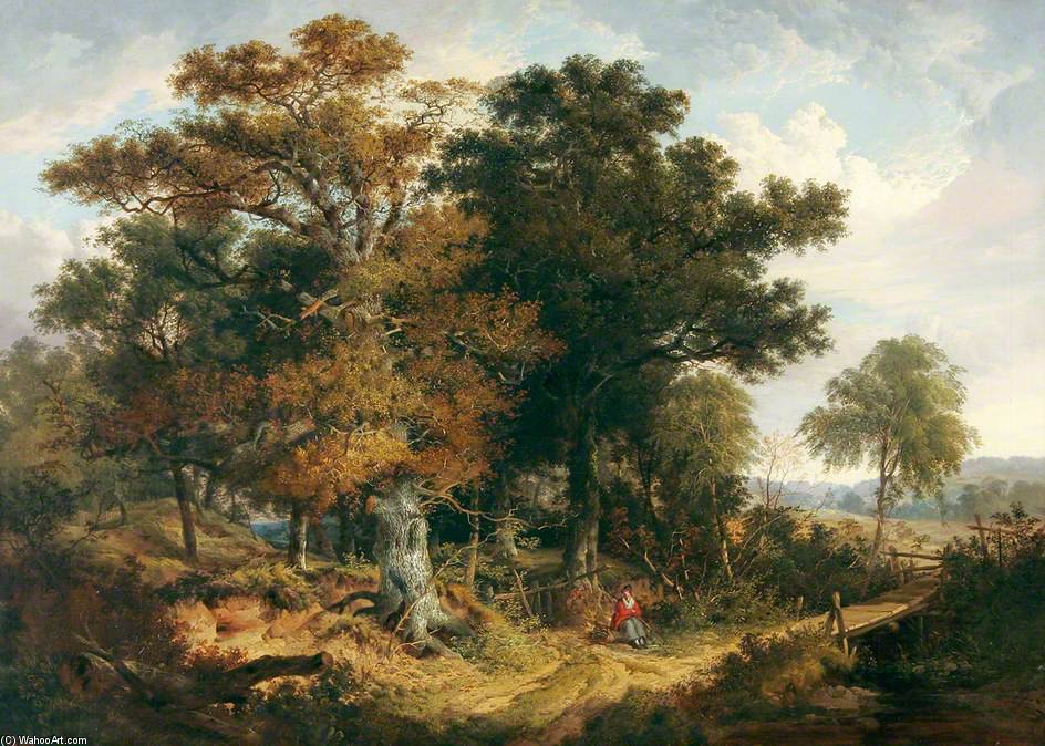 Wikioo.org - The Encyclopedia of Fine Arts - Painting, Artwork by John Berney Ladbrooke - Water Lane, Autumn