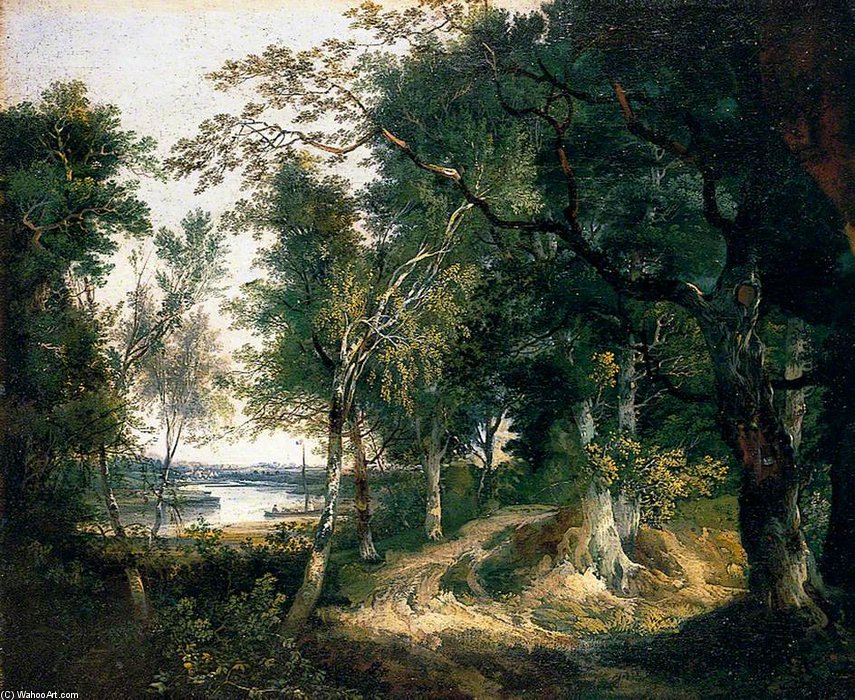 Wikioo.org - The Encyclopedia of Fine Arts - Painting, Artwork by John Berney Ladbrooke - Woodland Landscape