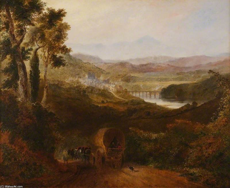 Wikoo.org - موسوعة الفنون الجميلة - اللوحة، العمل الفني Joseph Murray Ince - Hay And The Brecon Hills