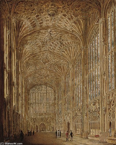 WikiOO.org - Encyclopedia of Fine Arts - Maalaus, taideteos Joseph Murray Ince - Kings College Chapel, Cambridge