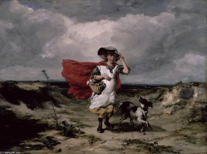 Wikioo.org - The Encyclopedia of Fine Arts - Painting, Artwork by Paul Falconer Poole - Crossing The Heath, Windy Day