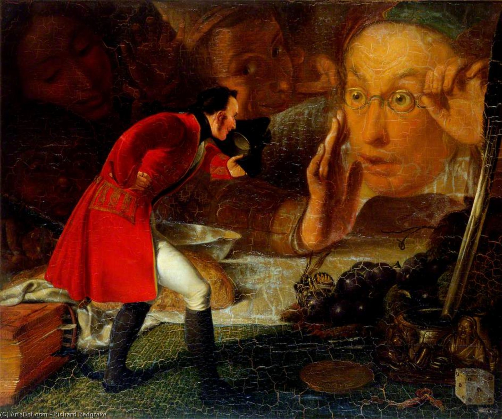 WikiOO.org - دایره المعارف هنرهای زیبا - نقاشی، آثار هنری Richard Redgrave - Gulliver Exhibited To The Brobdingnag Farmer