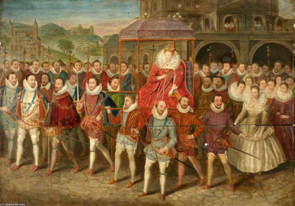 Wikioo.org - The Encyclopedia of Fine Arts - Painting, Artwork by Robert Peake - A Procession Of Elizabeth I