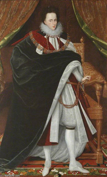 WikiOO.org - Encyclopedia of Fine Arts - Målning, konstverk Robert Peake - Henry, Prince Of Wales