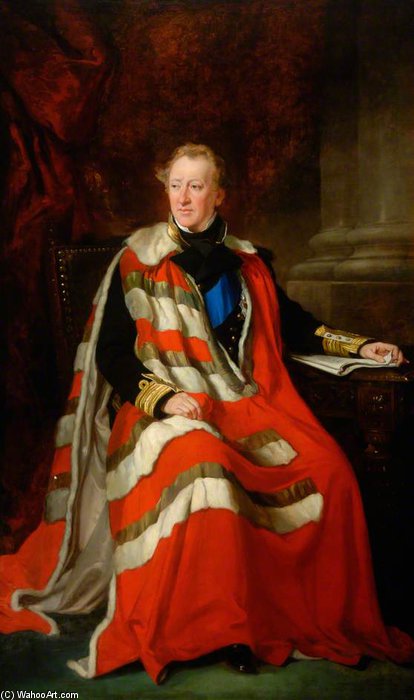 Wikioo.org - The Encyclopedia of Fine Arts - Painting, Artwork by Francis Grant - Algernon Percy, 4th Duke Of Northumberland