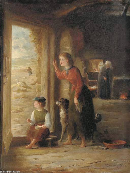 WikiOO.org - Encyclopedia of Fine Arts - Maleri, Artwork Frederick Cayley Robinson - Family