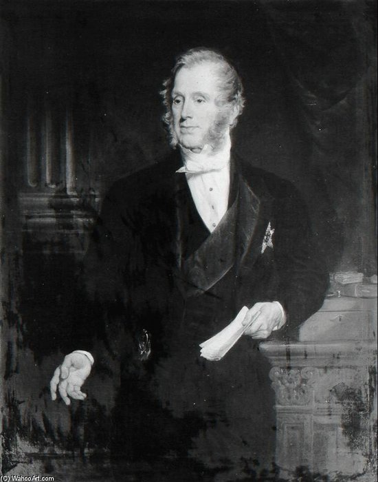 Wikioo.org - The Encyclopedia of Fine Arts - Painting, Artwork by Francis Grant - Henry Temple, 3rd Viscount Palmerston