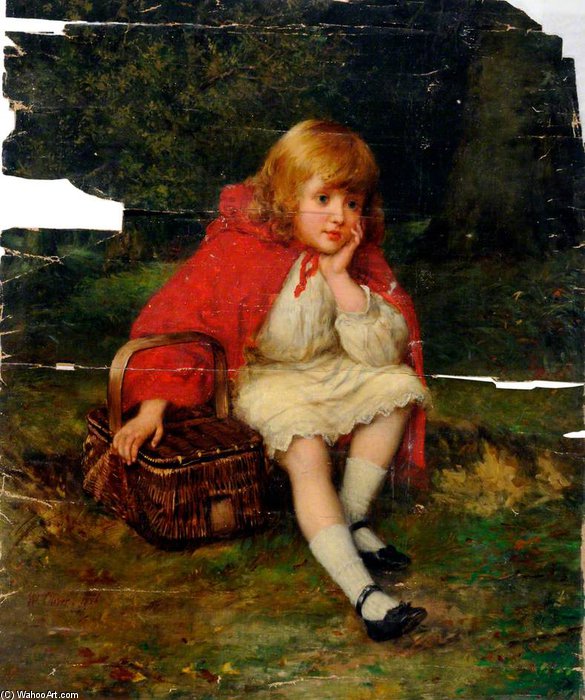 WikiOO.org - Encyclopedia of Fine Arts - Lukisan, Artwork William Oliver - Red Riding Hood