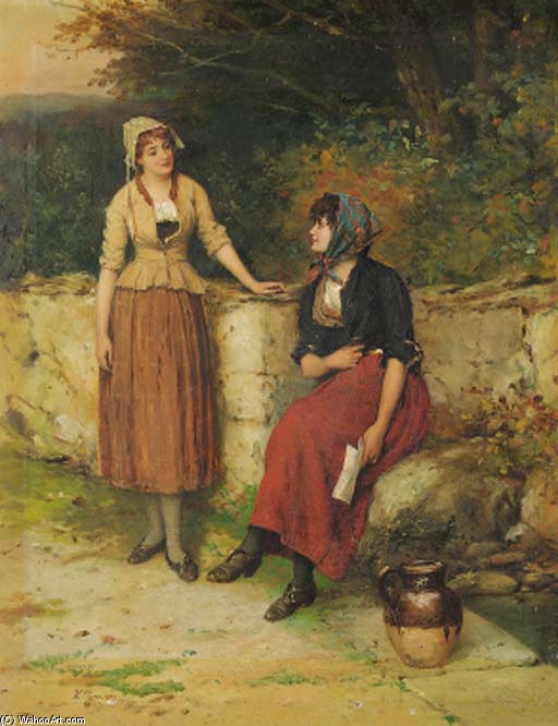 Wikioo.org - The Encyclopedia of Fine Arts - Painting, Artwork by William Oliver - Sisterly Advice