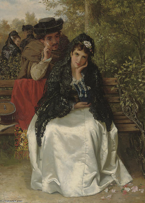 Wikioo.org - The Encyclopedia of Fine Arts - Painting, Artwork by William Oliver - Spanish Lovers