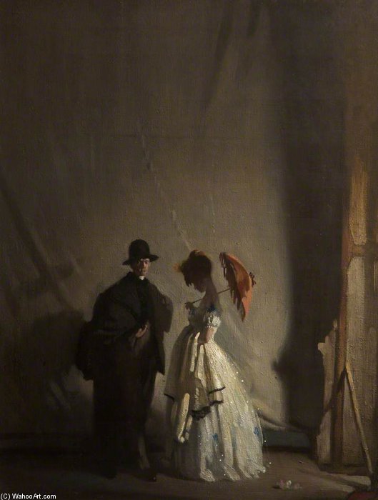 Wikioo.org - The Encyclopedia of Fine Arts - Painting, Artwork by William Newenham Montague Orpen - Behind The Scenes