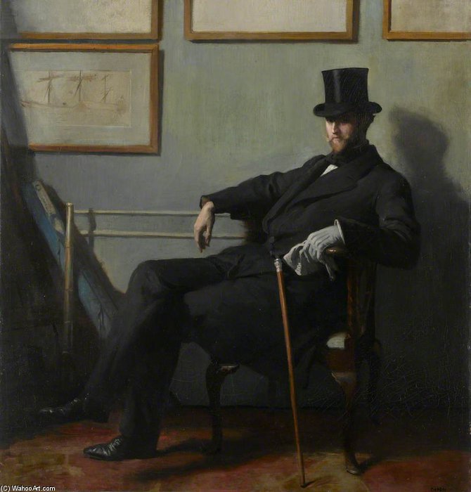 Wikioo.org - The Encyclopedia of Fine Arts - Painting, Artwork by William Newenham Montague Orpen - Herbert Barnard John Everett