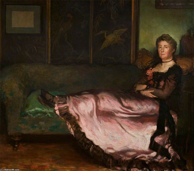 Wikioo.org - The Encyclopedia of Fine Arts - Painting, Artwork by William Newenham Montague Orpen - Lady On A Couch