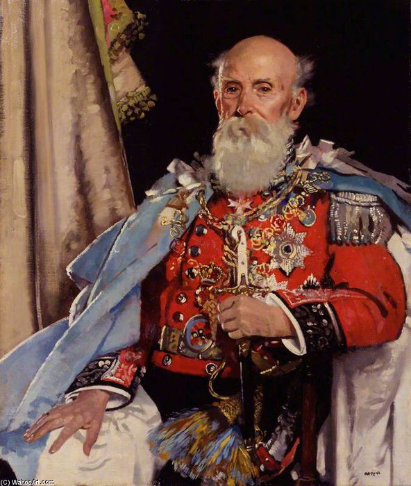 Wikioo.org - The Encyclopedia of Fine Arts - Painting, Artwork by William Newenham Montague Orpen - Reginald Brabazon, 12th Earl Of Meath