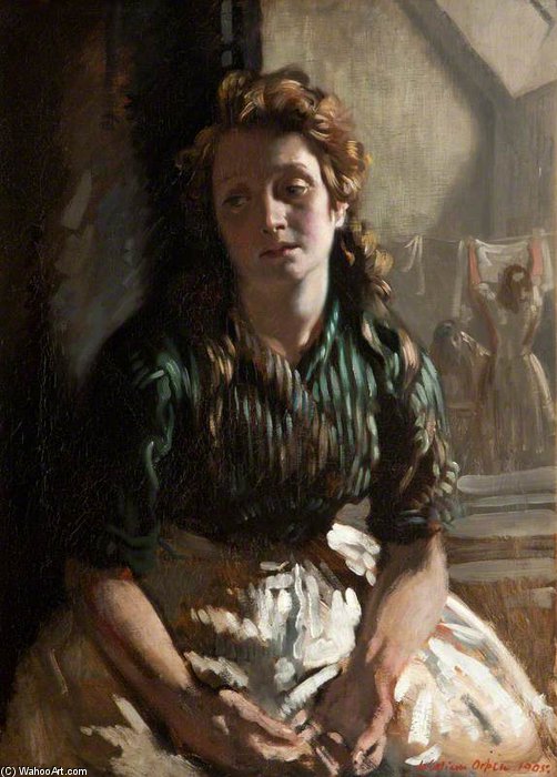 Wikioo.org - The Encyclopedia of Fine Arts - Painting, Artwork by William Newenham Montague Orpen - Resting