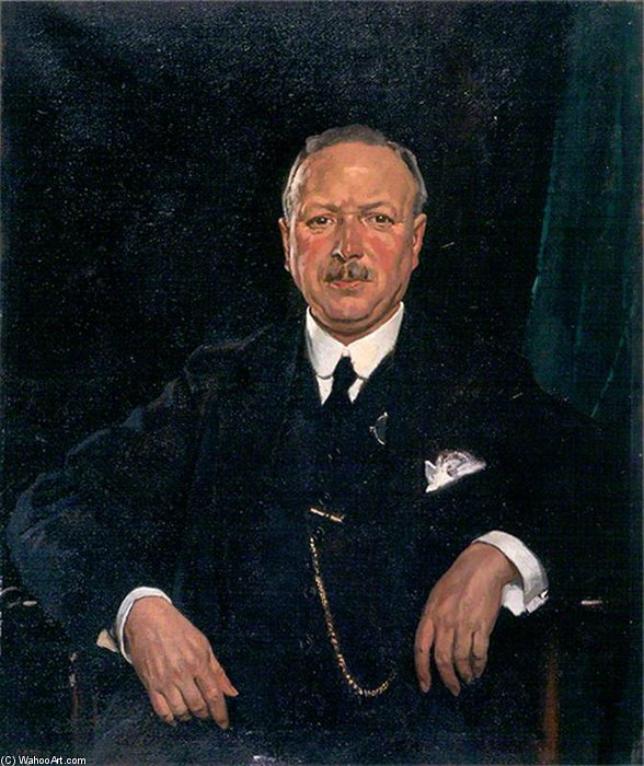 Wikioo.org - The Encyclopedia of Fine Arts - Painting, Artwork by William Newenham Montague Orpen - Sir Thomas Jaffrey, Bt, Lld, Chairman Of Aberdeen Art Gallery Committee -