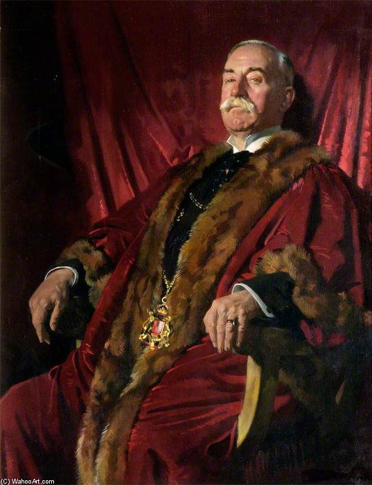 Wikioo.org - The Encyclopedia of Fine Arts - Painting, Artwork by William Newenham Montague Orpen - Sir William Meff, Lord Provost Of Aberdeen