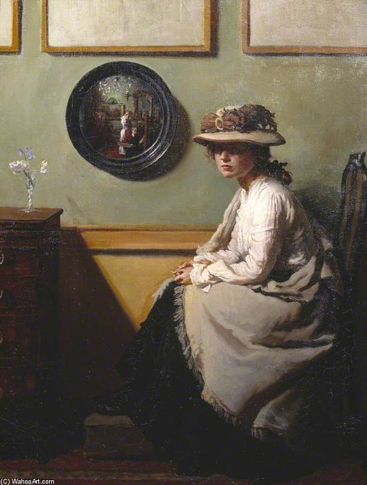 Wikioo.org – La Enciclopedia de las Bellas Artes - Pintura, Obras de arte de William Newenham Montague Orpen - el espejo
