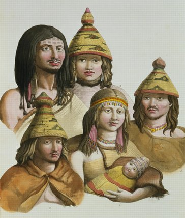 Wikioo.org - The Encyclopedia of Fine Arts - Painting, Artwork by Gallo Gallina - Studies Of Native Americans