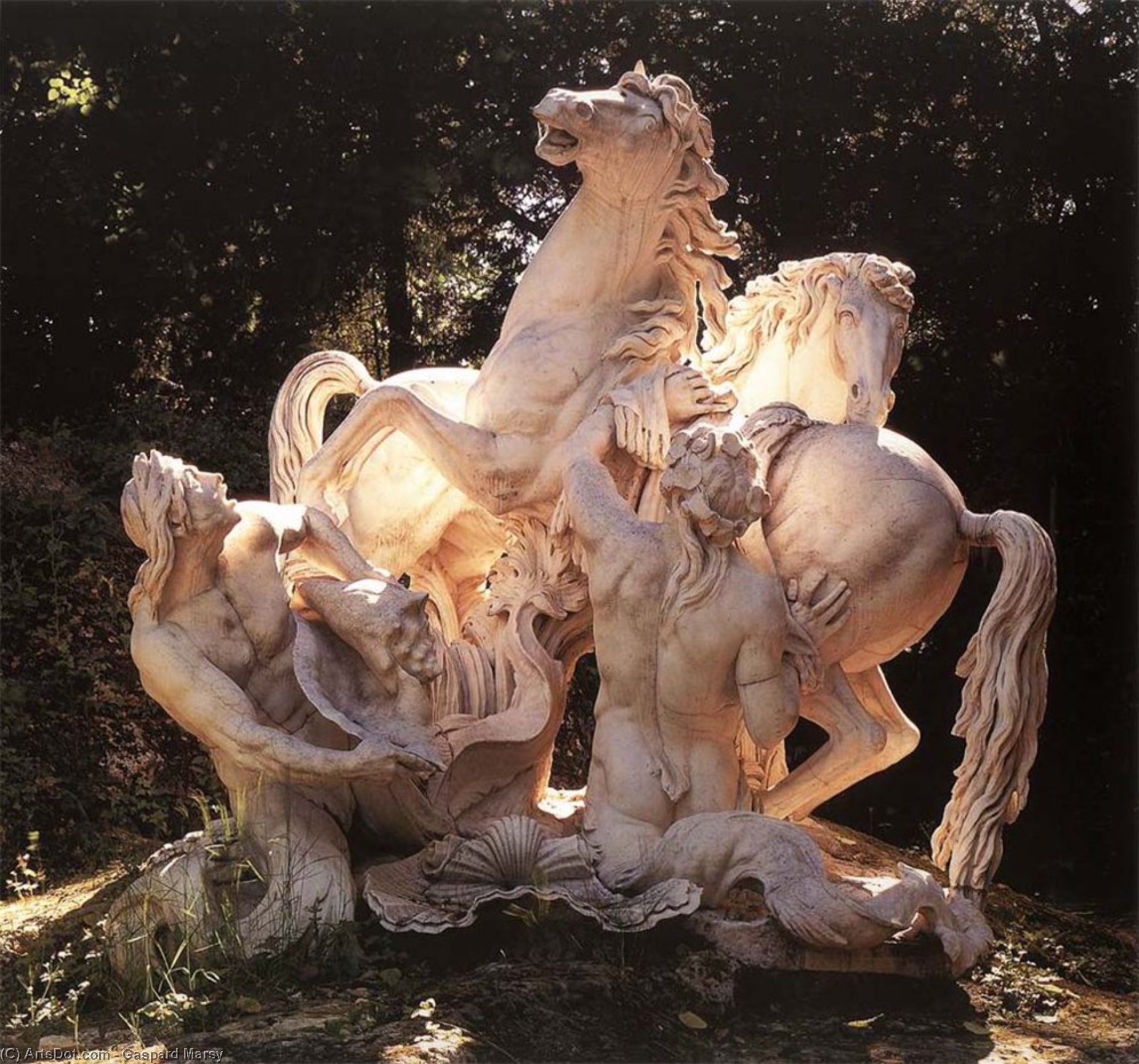 Wikioo.org - Encyklopedia Sztuk Pięknych - Malarstwo, Grafika Gaspard Marsy - The Horses Of The Sun