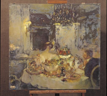 WikiOO.org - Enciclopédia das Belas Artes - Pintura, Arte por Gaston De La Touche - The Champagne