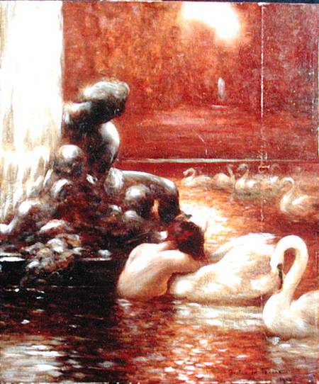 WikiOO.org – 美術百科全書 - 繪畫，作品 Gaston De La Touche -  的 喷泉