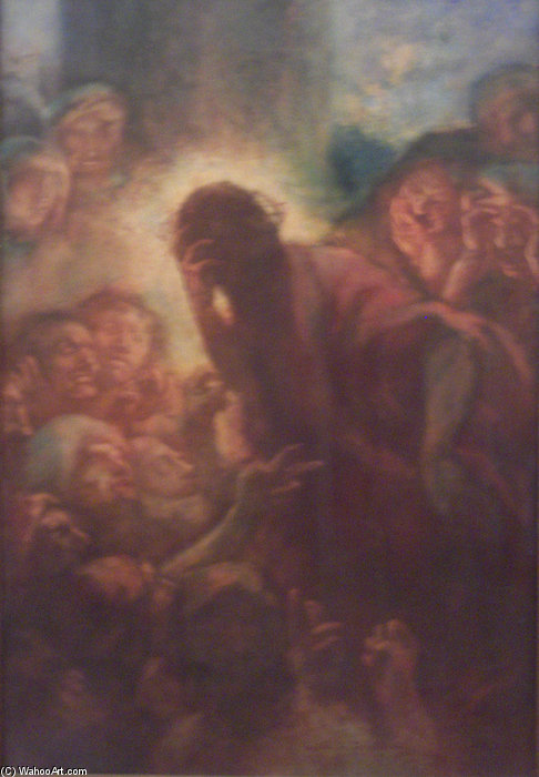 WikiOO.org - Enciclopédia das Belas Artes - Pintura, Arte por Gaston De La Touche - The Mockery Of Christ