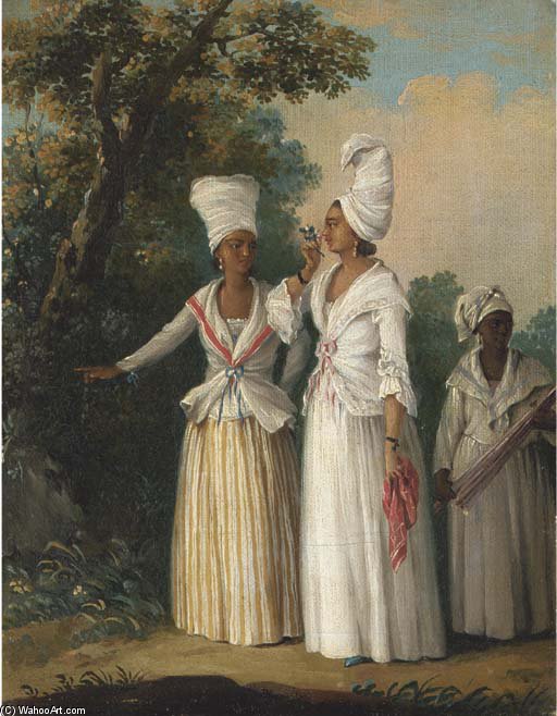 WikiOO.org - Encyclopedia of Fine Arts - Malba, Artwork Agostino Brunias - Flower Girls Of Dominica