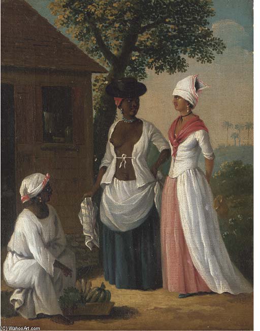 WikiOO.org - Encyclopedia of Fine Arts - Maleri, Artwork Agostino Brunias - Free Women Of Dominica