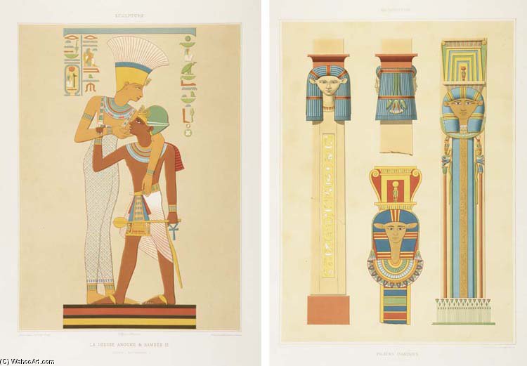Wikioo.org - The Encyclopedia of Fine Arts - Painting, Artwork by Émile Prisse D'avennes - Histoire De L'art Egyptien