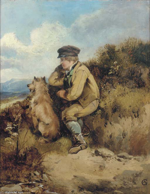 WikiOO.org - Енциклопедия за изящни изкуства - Живопис, Произведения на изкуството George Armfield (Smith) - The Warrener's Boy