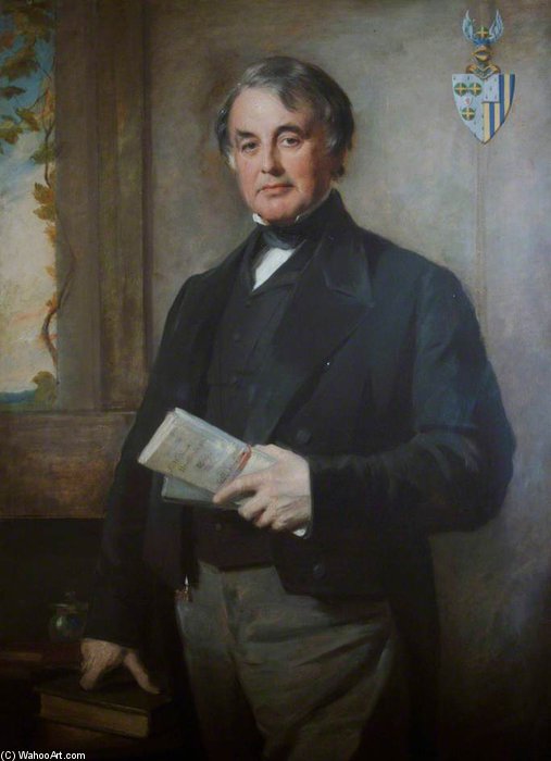 Wikioo.org - The Encyclopedia of Fine Arts - Painting, Artwork by George Richmond - Sir William Heathcote, Bt