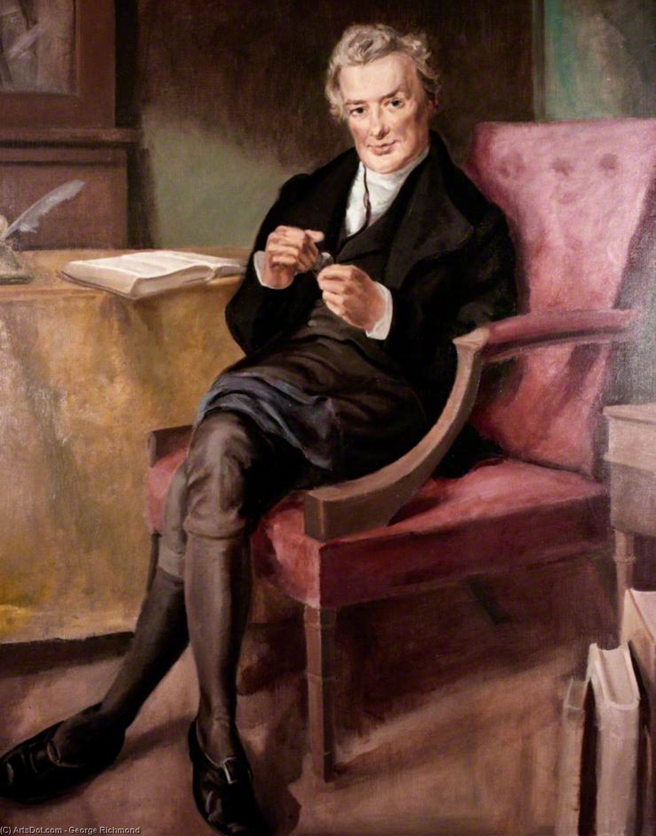 Wikioo.org - The Encyclopedia of Fine Arts - Painting, Artwork by George Richmond - William Wilberforce, Mp