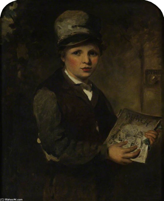 Wikioo.org - The Encyclopedia of Fine Arts - Painting, Artwork by James Sant - Boy Selling 'punch'
