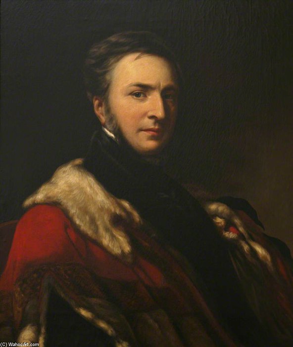 Wikioo.org - The Encyclopedia of Fine Arts - Painting, Artwork by James Sant - Ernest Augusutus, 3rd Earl Of Mount Edgcumbe
