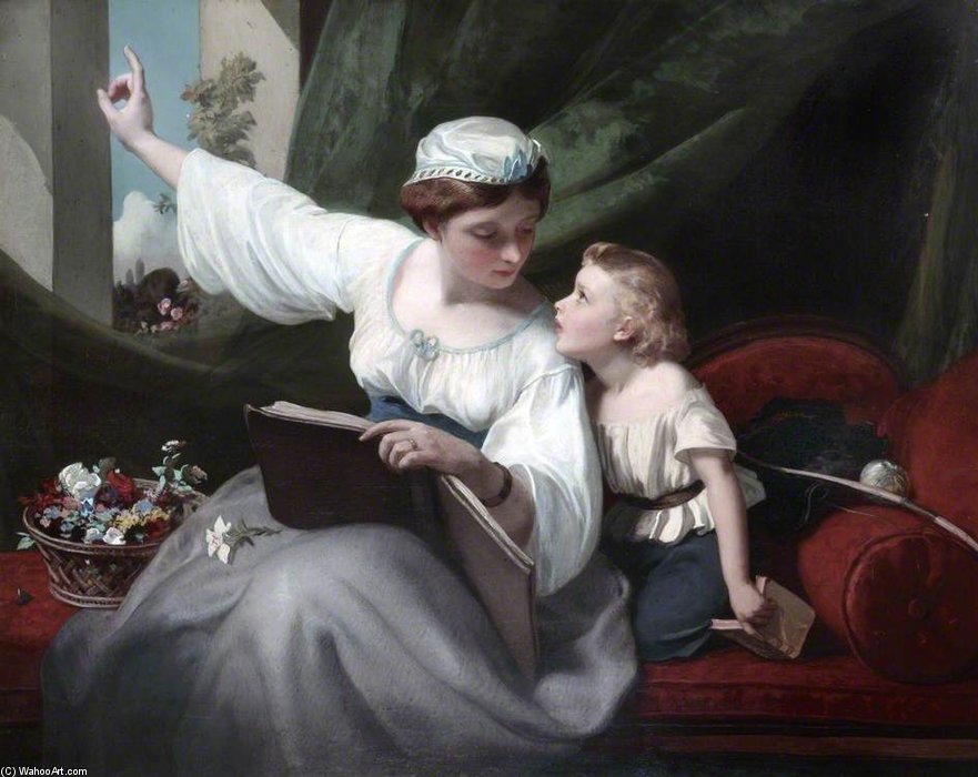 Wikioo.org - The Encyclopedia of Fine Arts - Painting, Artwork by James Sant - The Fairy Tale