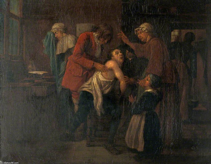 Wikioo.org - The Encyclopedia of Fine Arts - Painting, Artwork by Jan Josef Horemans The Elder - A Surgical Operation